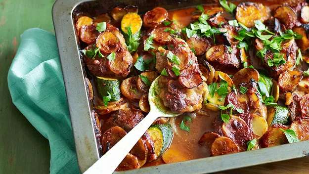 Lamb chop and potato bake