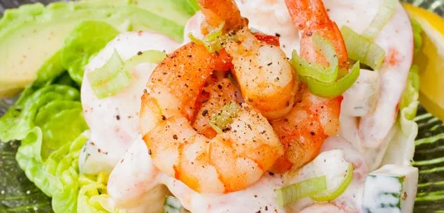 Retro prawn salad