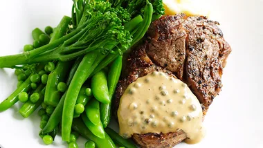 Creamy pepper steak