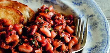 Mark’s breakfast baked beans on sourdough