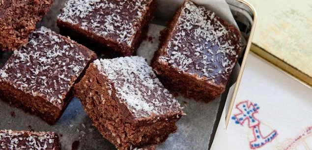 Chocolate coconut slice