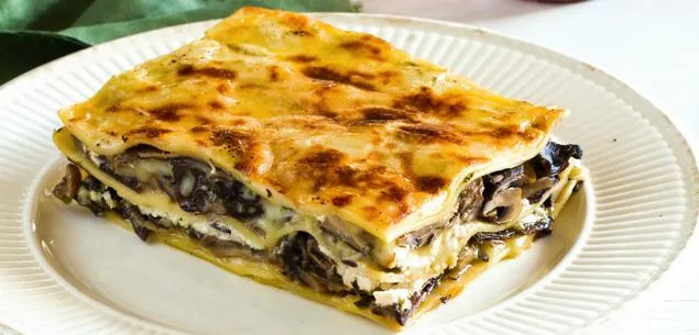 Mushroom lasagne