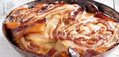 Winter potato and bacon gratin