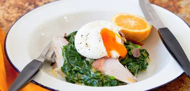 Smoked fish, spinach and bechamel