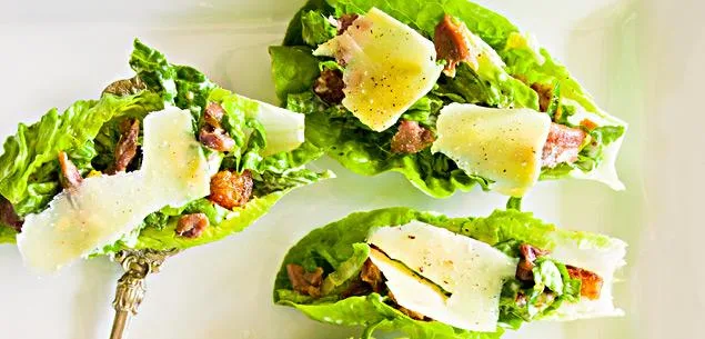 Baby caesar salads