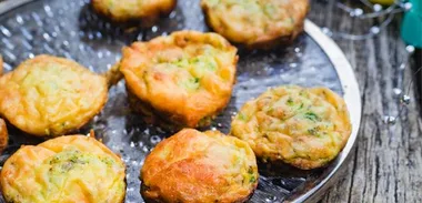 Courgette, tarragon and parmesan frittatas