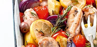 One-dish chicken and kumara bake