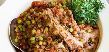 Slow-cooked lamb chops