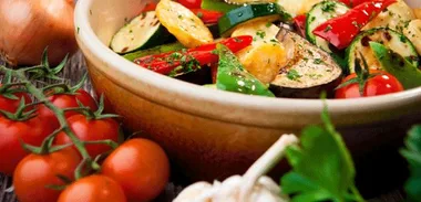 Hot rainbow chard salad with crispy roasted garlic skins recipe