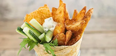 Fish and chip wrap