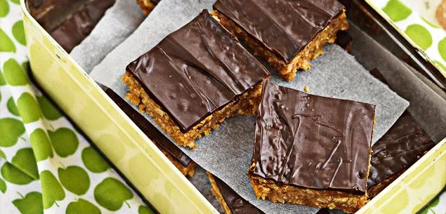 Caramel chocolate biscuit square