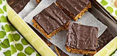 Caramel chocolate biscuit square