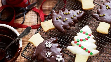 Christmas tree shortbreads