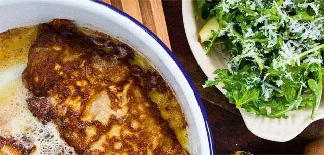 Parmesan crusted turkey escalopes
