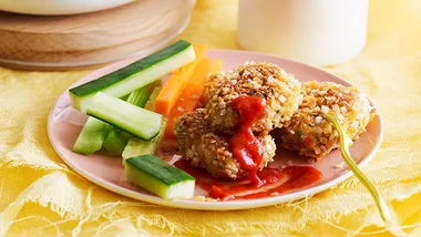 Crunchy chicken nuggets