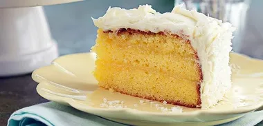 Lemon Curd Cake with Coconut Frosting