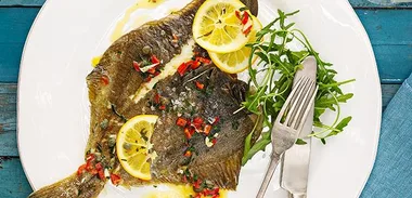 Tray-baked flounder recipe