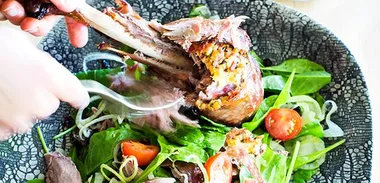 Warm turkey, tomato and spinach salad recipe