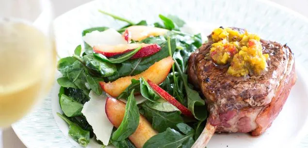 Caramelised pork chop