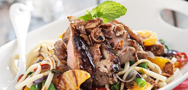 Duck noodle salad