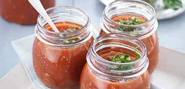 Chilled tomato gazpacho