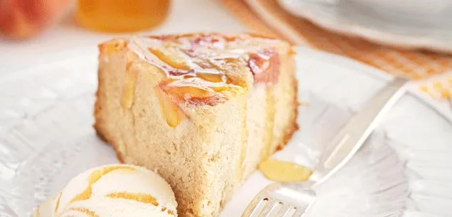 Peach & Vanilla Upside Down Cake