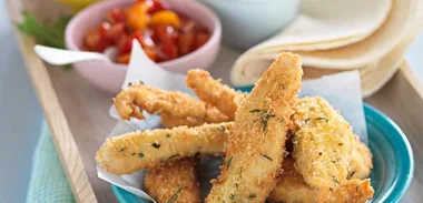 Cheesy chicken strips