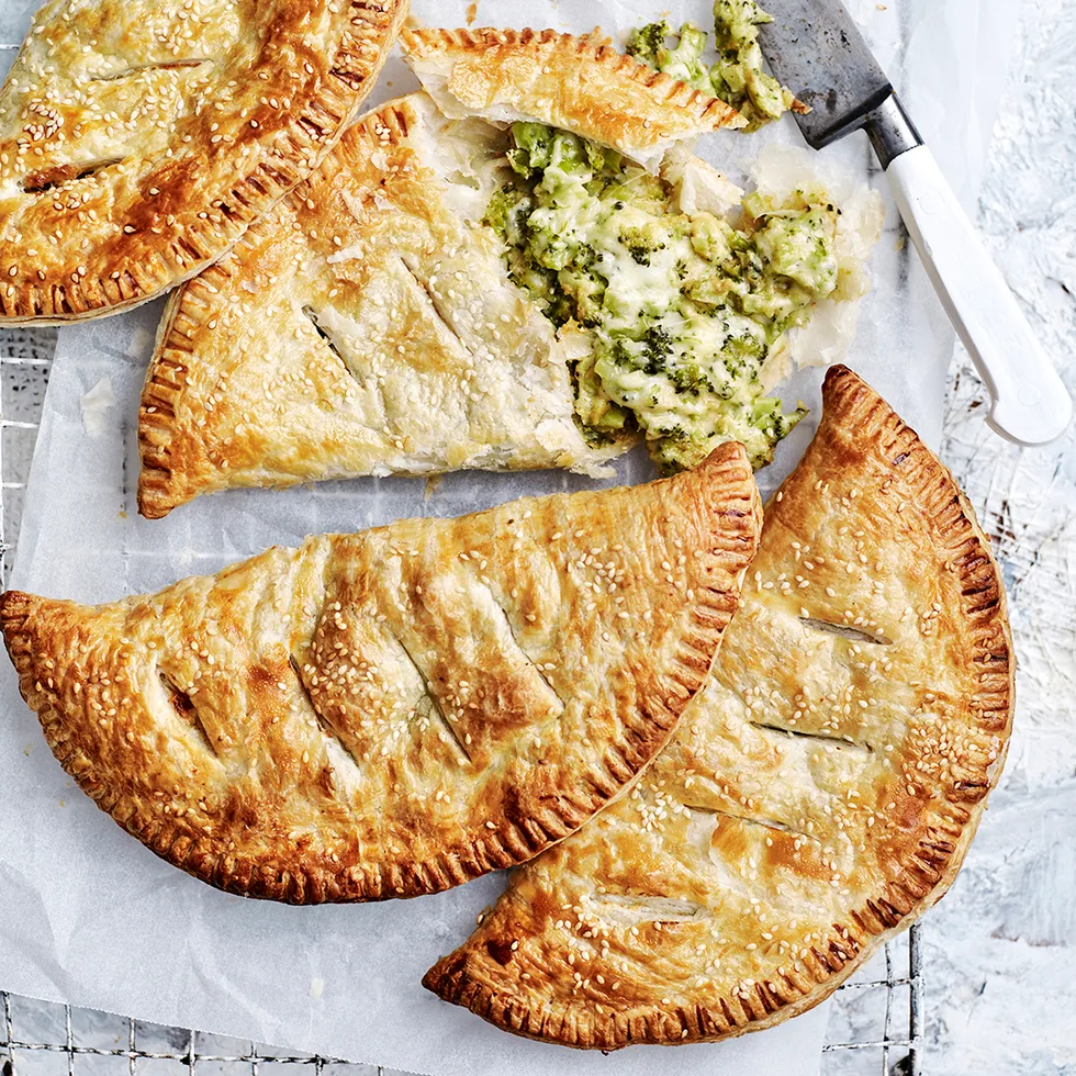 Broccoli, mustard & cheese hand pies