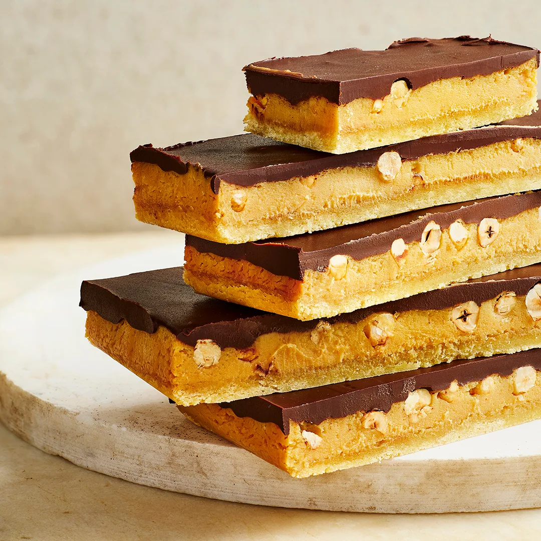 Hazelnut millionaire’s shortbread