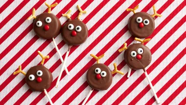 Chocolate reindeer pops