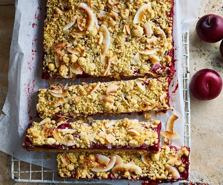 Plum crumble slice | NZ Woman's Weekly Food