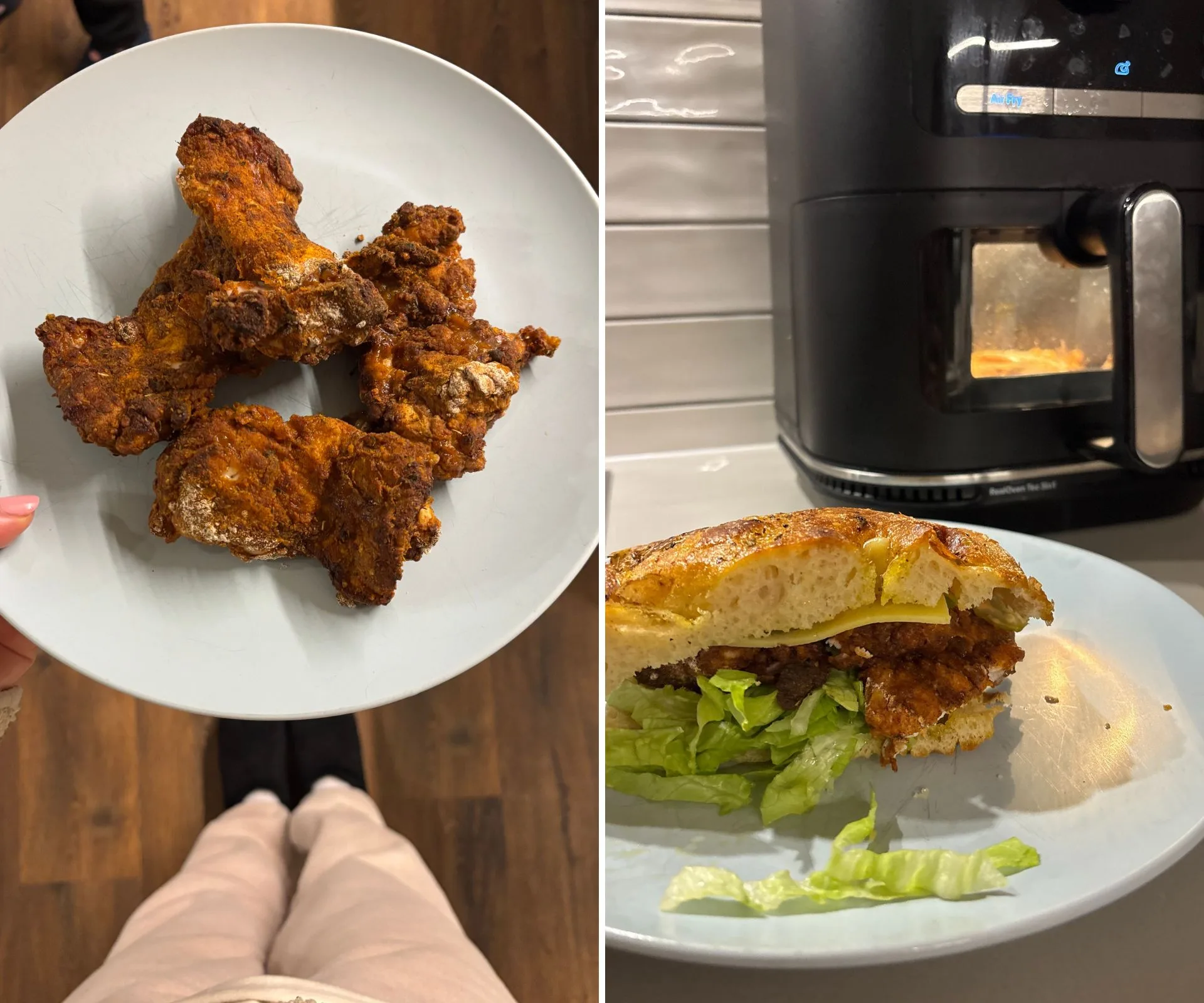 Fried chicken made in the Braun multifry air fryer