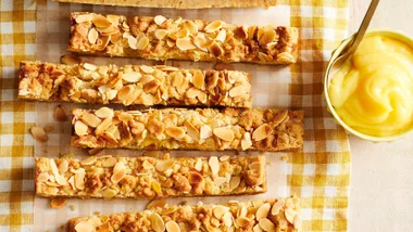 Lemon butter almond slice