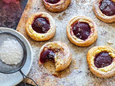 Plum breakfast pastries