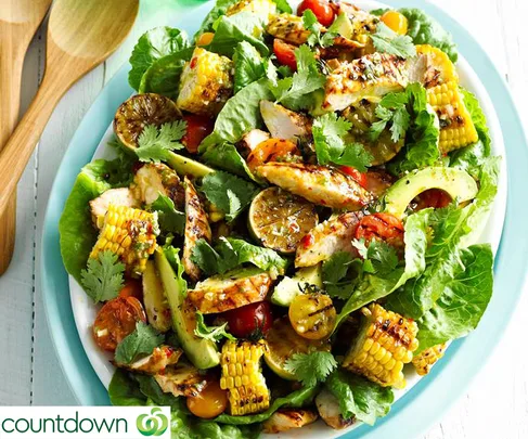 Sweet chilli chicken and corn salad