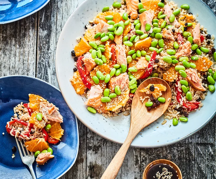 Salmon citrus salad