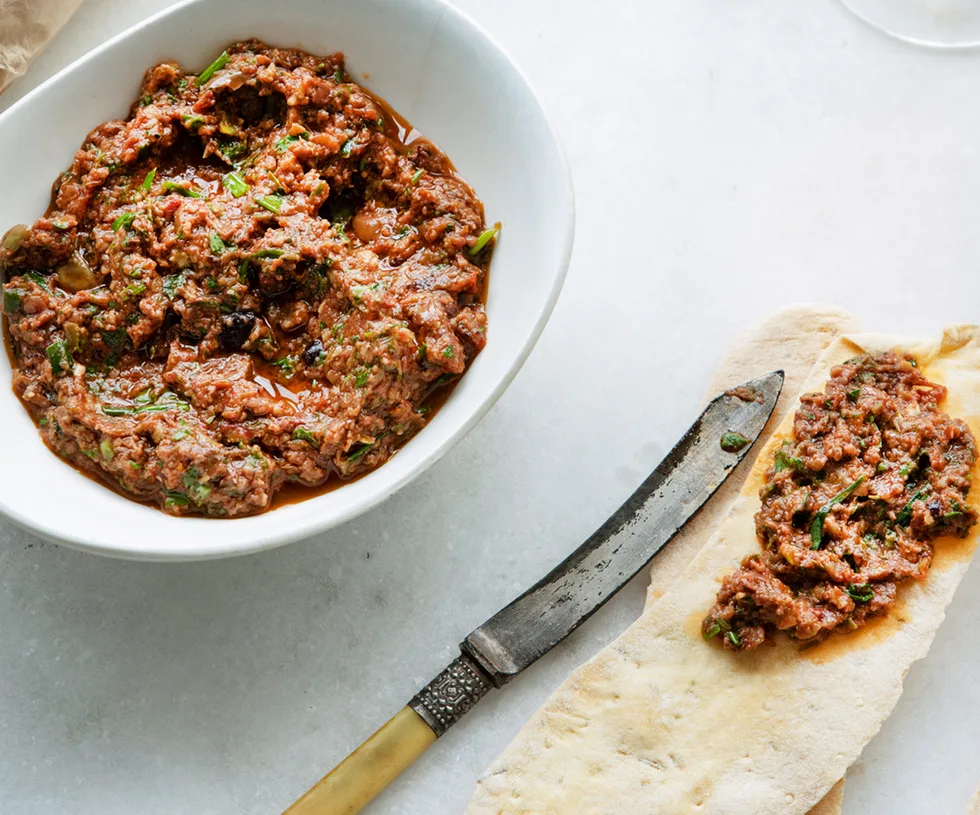 Olive, sundried tomato and herb tapenade