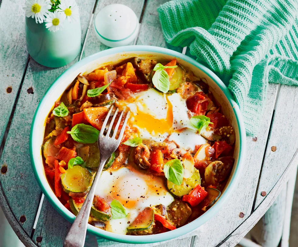 Ratatouille with eggs