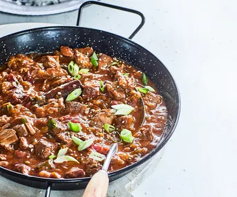 Pork and plum casserole