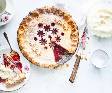 Spiced plum pie