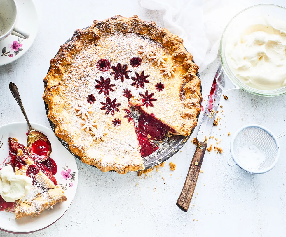 Spiced plum pie