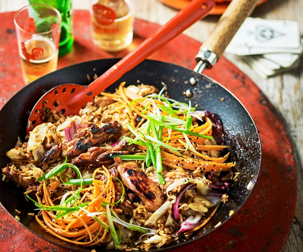 Korean-style BBQ chicken and rice