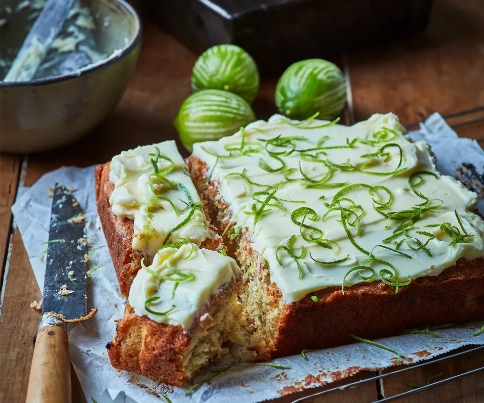Feijoa coconut lime cake