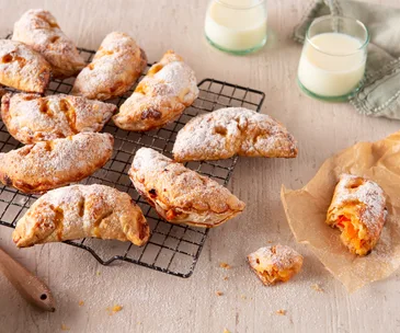 Persimmon, pineapple and white chocolate hand pies