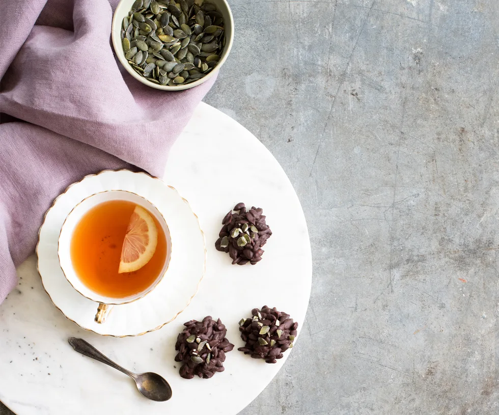 Spiced Mexican pumpkin seed clusters