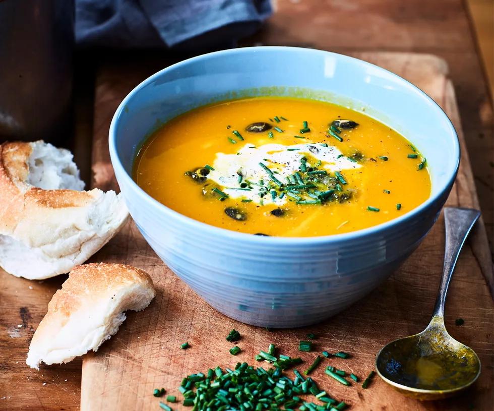 Pumpkin soup with delicate flavours