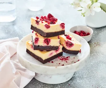 Raspberry cheesecake brownie