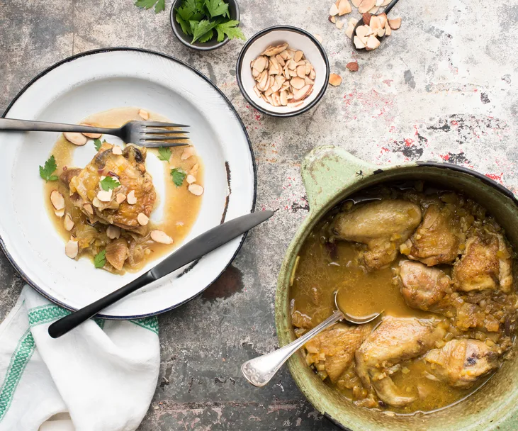 Chicken, fig and preserved lemon tagine