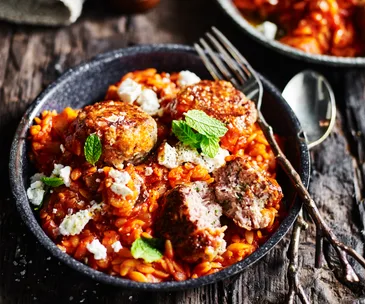Lamb and mint meatballs
