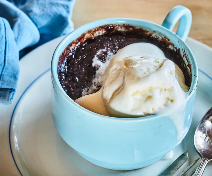 Mug mud cake pudding